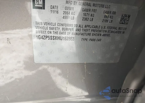 2017 Buick Lacrosse Essence z USA, uszkodzony, nr VIN 1G4ZP5SSXHU162863